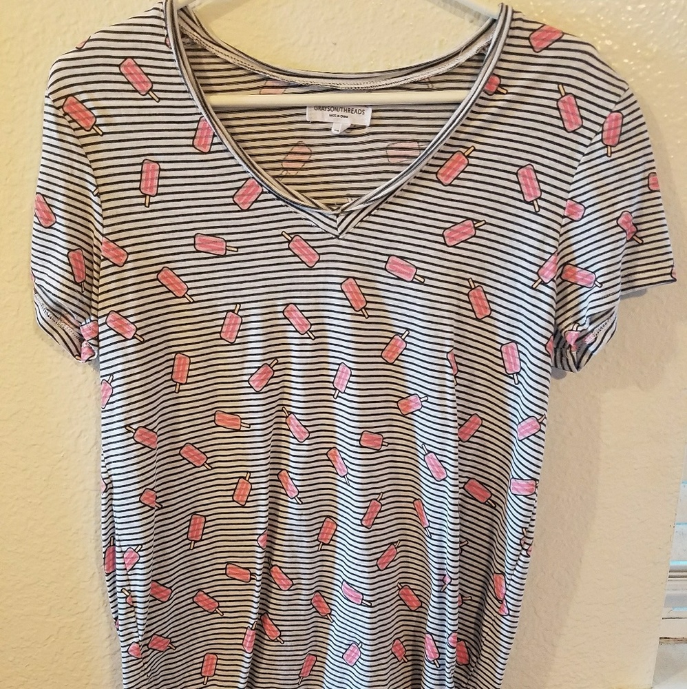 L Modcloth popsicle stripe tee